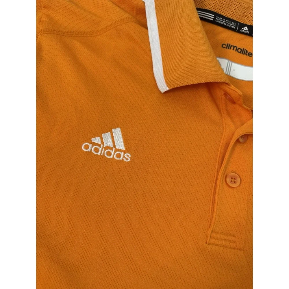 Tennessee Volunteers Polo Shirt Men Medium Orange Embroidered Adidas Climacool *
